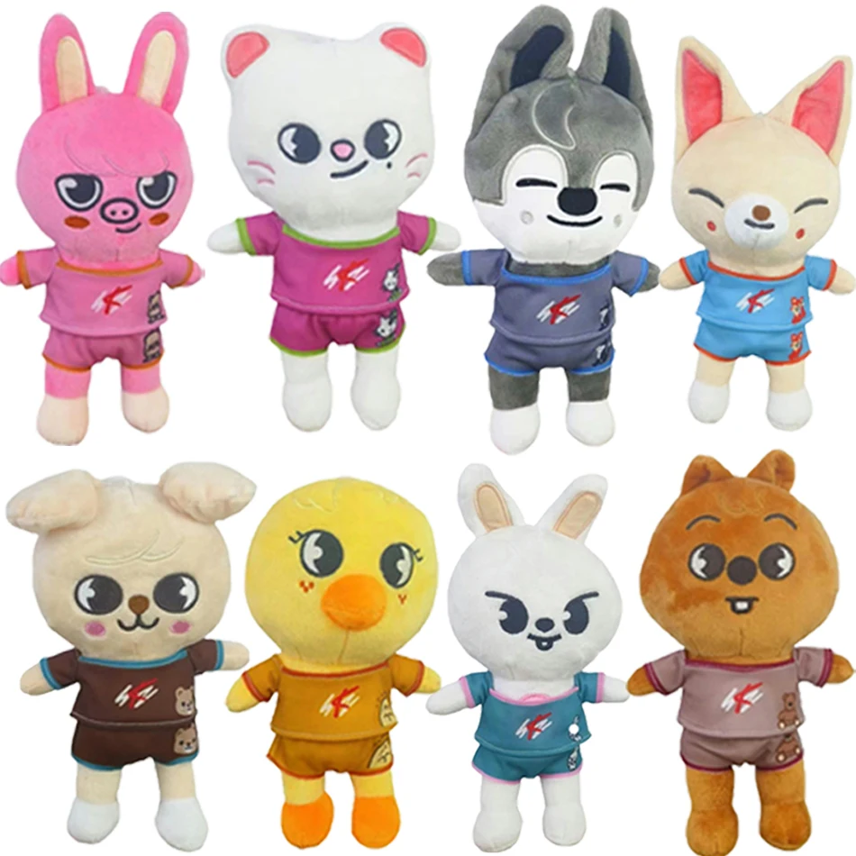 Two styles 22cm kpop Plush Toys Kawaii Cute Plush Cartoon Stuffed Animal Doll Kawaii Companion for Kids Birthday gift