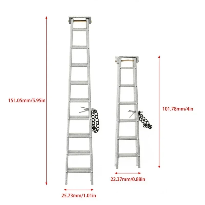 1Pcs 100MM 150MM Aluminum Mini Ladder For 1:10 RC Rock Crawler Axial SCX10 90046