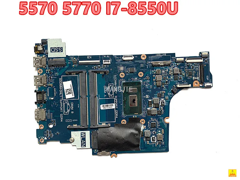 

100% Working For Dell Inspiron 5570 5770 Used Motherboard SR3LC I7-8550U 0V5DDM V5DDM CN-0V5DDM CAL60 LA-F114P