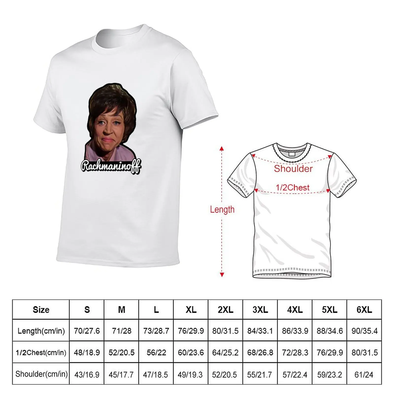 Mrs. Teevee / Rachmaninoff T-Shirt graphic t shirts for man man t shirt cotton high quality T-Shirt