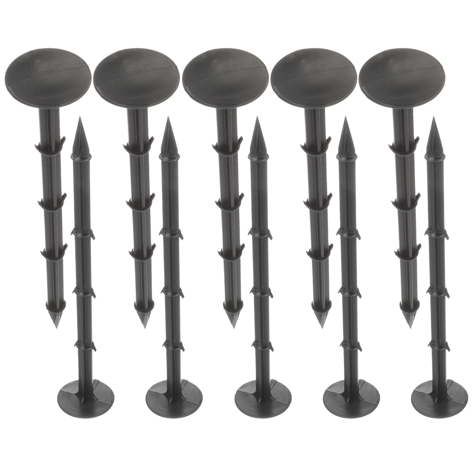 

20 Pcs Black Plastic Landscaping Stakes for Garden Weed Cloth Nails Ground Sheets Netting Grass Proof Decorations