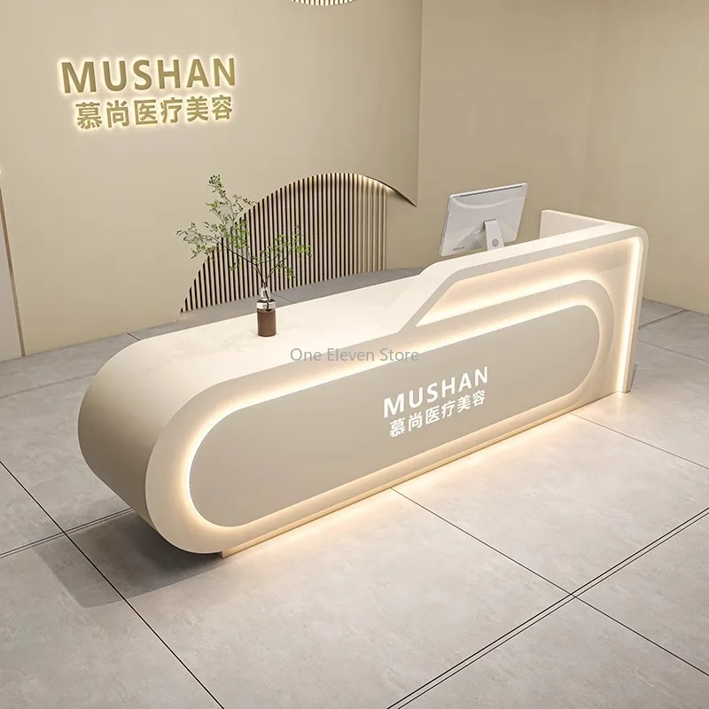 Simplicity Modern Reception Desk Clothing Store Nordic Information Desk Beauty Salon Escritorios De Oficina Theater Furniture