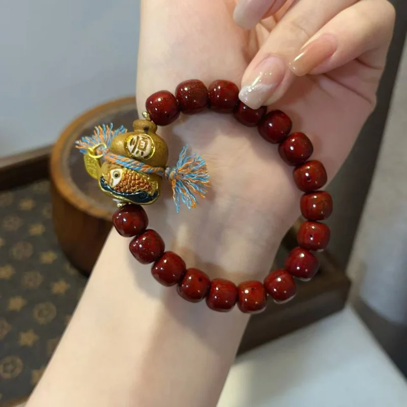 

Antlers Root Payment Koi Gourd With Moon Bracelet Fashion Jewelry