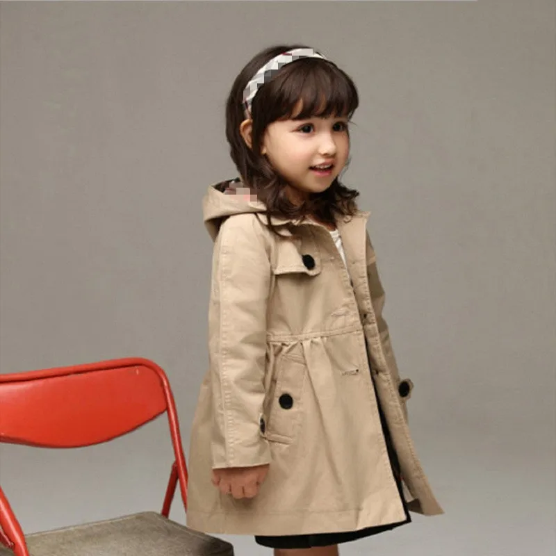 

Children's Spring Jacket For Girls Windbreaker Korean Manteau Enfant Fille Teen Clothes Kids Trench Coat Autumn Girls Jacket