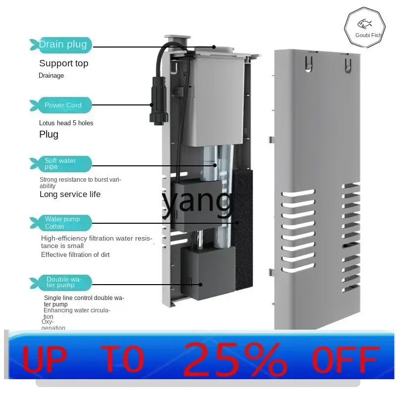 

CX Smart Fish Tank Modification Upgrade Guppy Fish Double Water Pump Module Accessories Large Flow Physical Filter Cotton