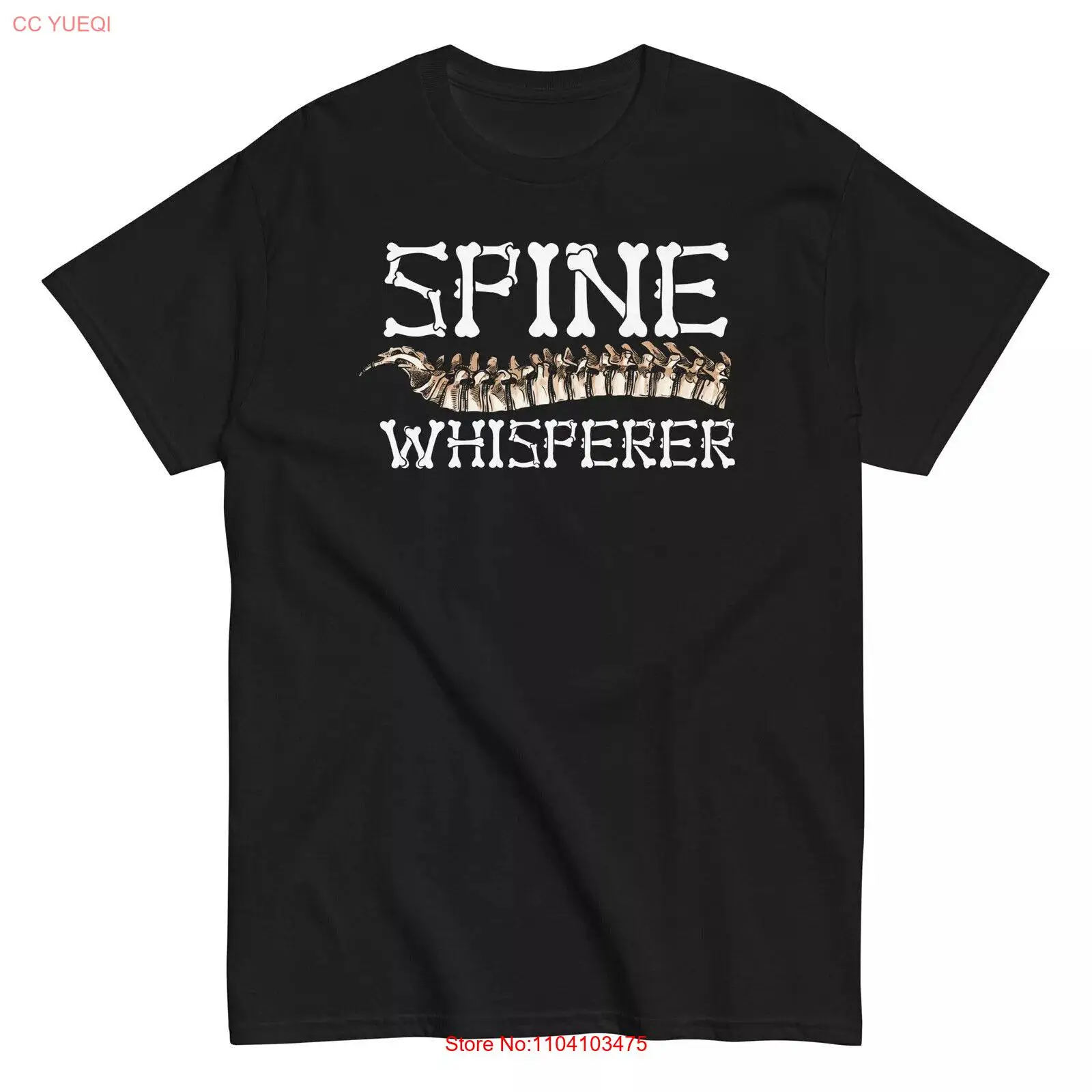 Spine Whisperer Funny Chiropractor T-Shirt, Spine Themed Tee, Chiropractor Gi...