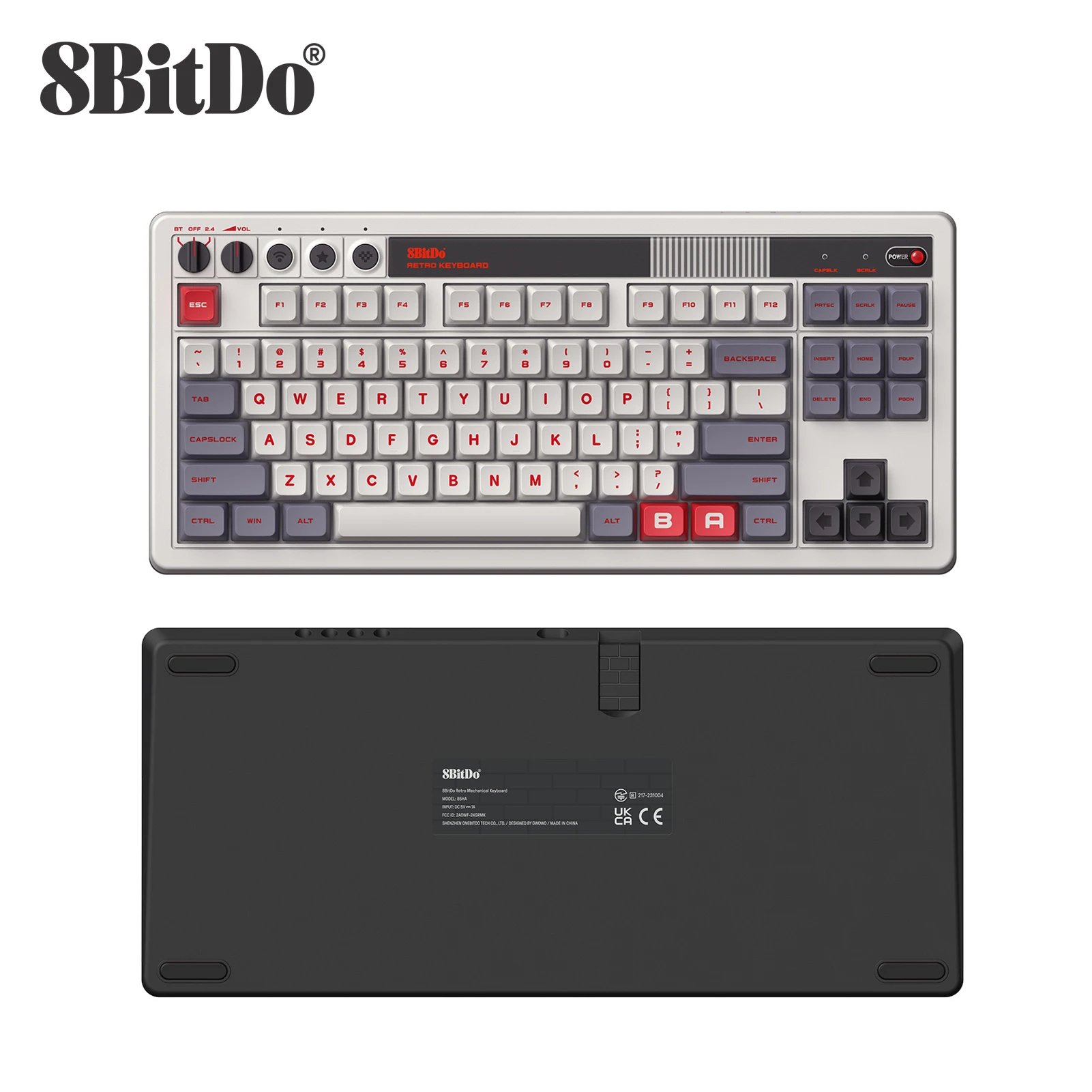 

8Bitdo Retro Mechanical Keyboard Bluetooth/2.4G/USB-C Hot Swappable Gaming Keyboards for Windows and Android Accessories