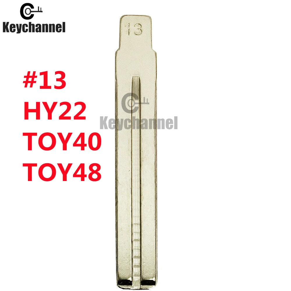 Keychannel 10 Chiếc NO.13 KD Lưỡi Dao HY22 Gấp Fob Trống Chìa Khóa Xe Ô Tô Lật Lưỡi Dao Cho KEYDIY KD VVDI Xhorse Cho kia Hyundai Elantra