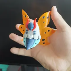 Anime Action Figures Volcarona Proportion World 1:20 Diy 3d Printing Kawaii Cartoon Character Desktop Model Gifts