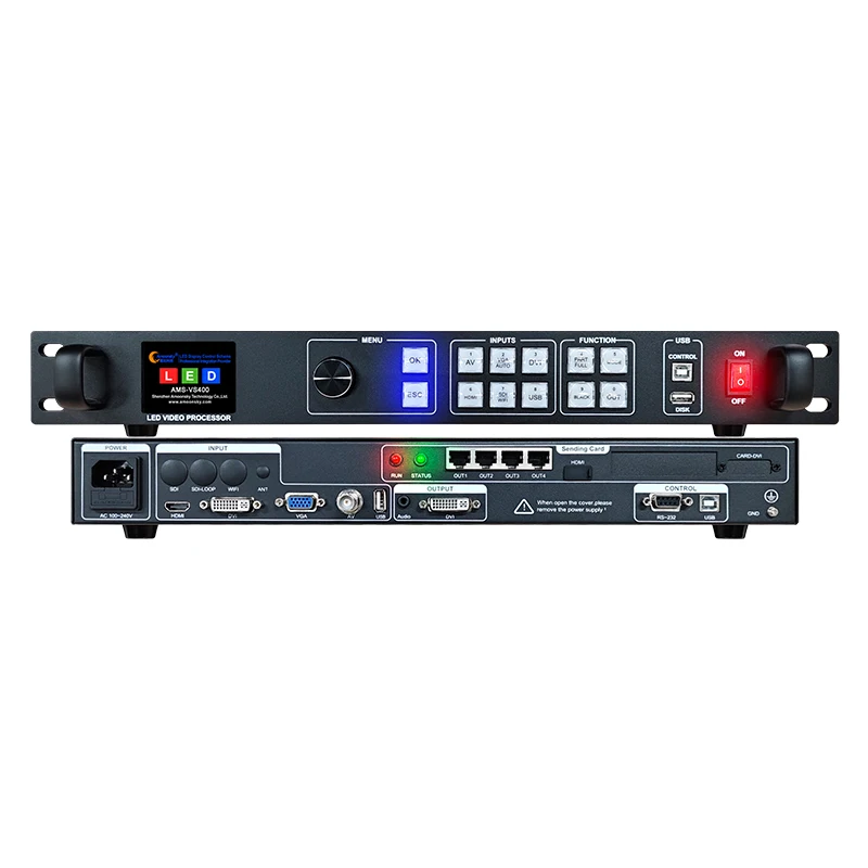 All-in-One Controller VS400_H Video Processor Integrated Huidu T902 Sending Card For Led Display Advertising Similar Nova VX400