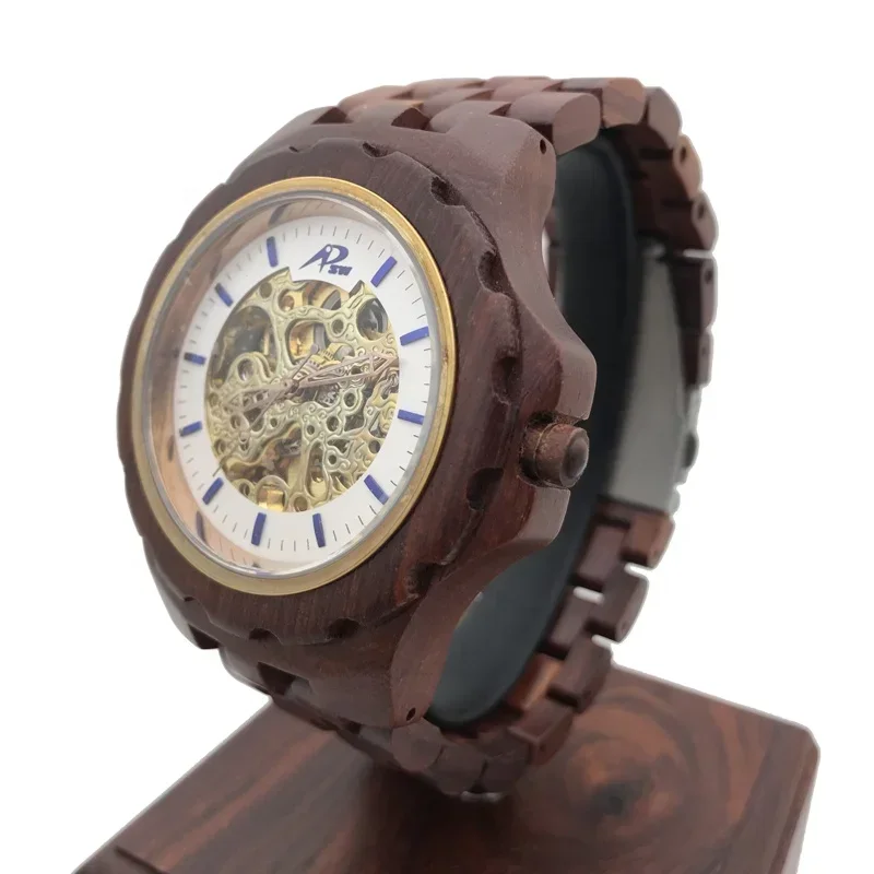 Wholesale Manufacturer Men Mechanical Watches Luxury Wooden Mans Automatic Watch