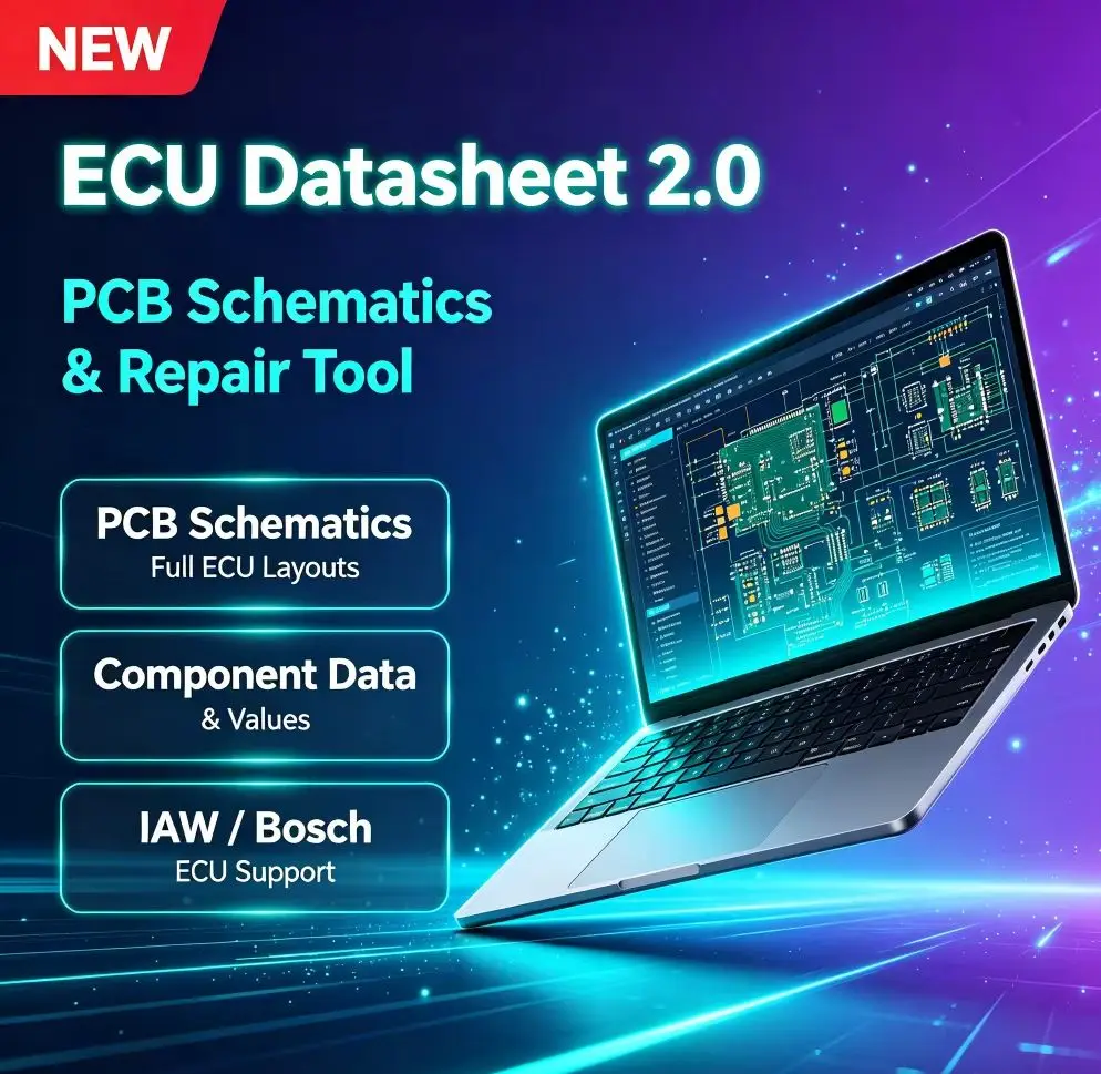 ECU Datasheet 2.0 PCB Schematics with Electronic Components of ECUs and Additional Information For IAW Bosch ECU Repair Software