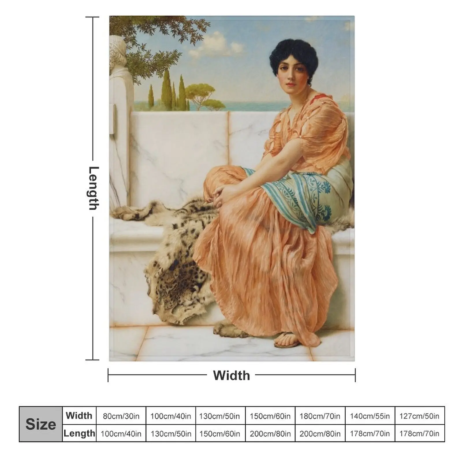 In the Days of Sappho by John William Godward (1904) Throw Blanket blankets and throws for winter Soft Beds Large Blankets