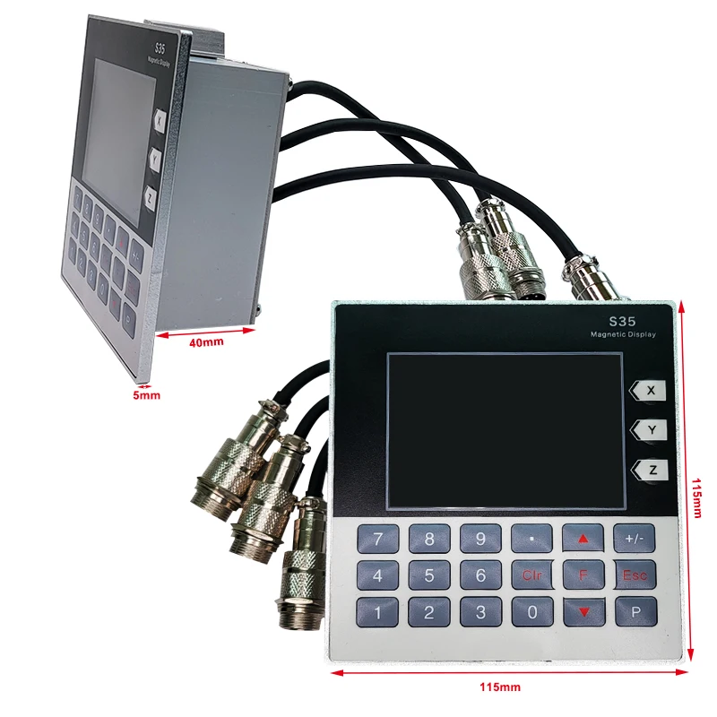 Wysoka precyzja S35/3 osi cyfrowe odczyt DRO 5.7 calowy enkoder czujnika magnetycznego do obróbki drewna frezarka do kamienia tokarka