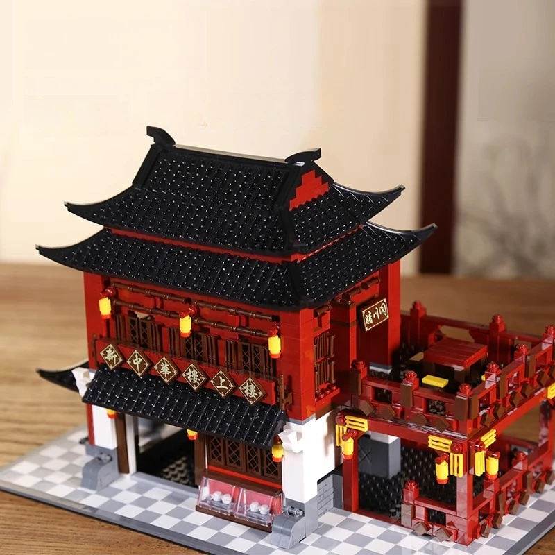 SEMBO 新中国 上階ビルディングブロック 手組み立て式 古代風 国民的トレンド 建築模型 トレンド玩具 装飾品