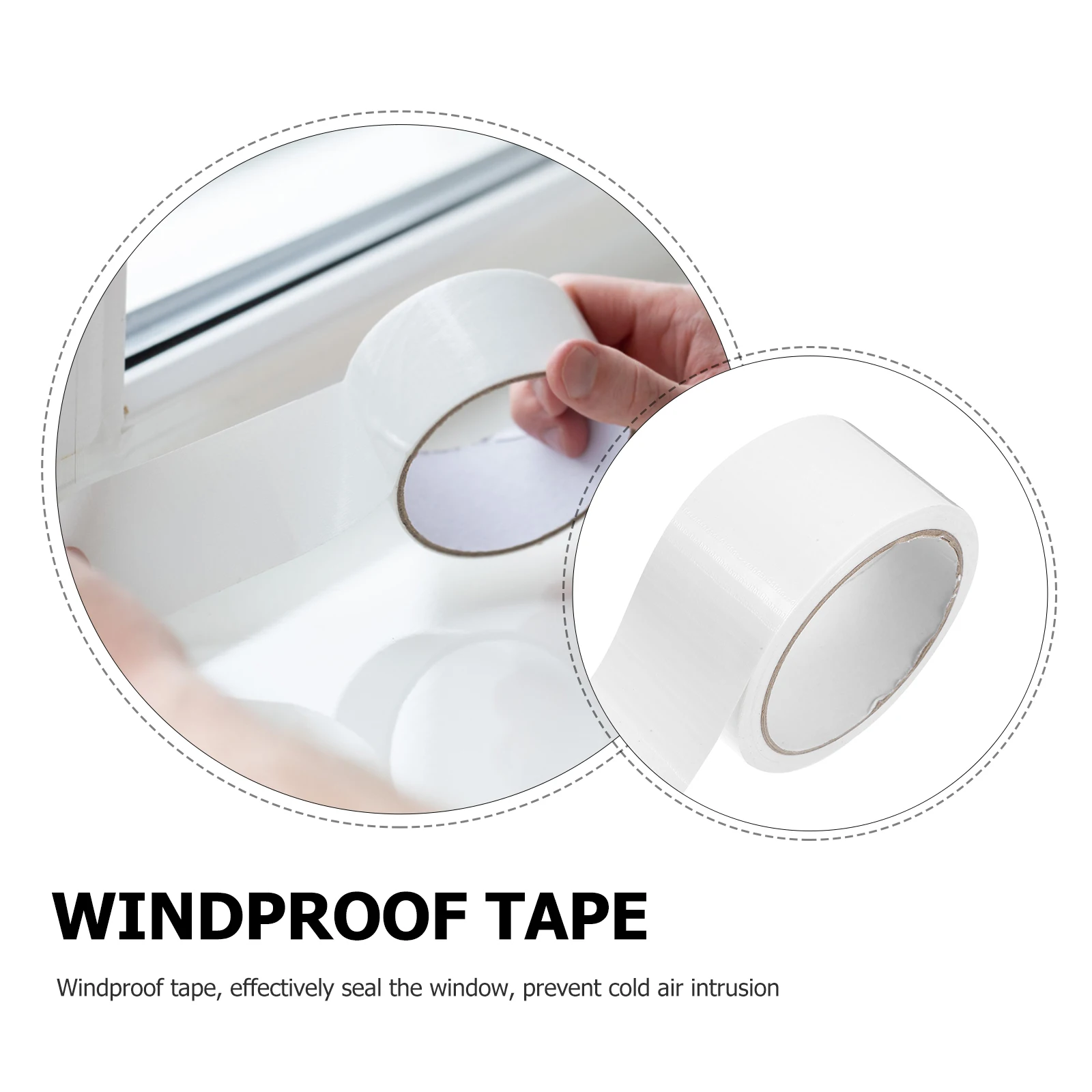 Window Weather Sealing Tape Windproof Weatherproof Sealants White Plastic Strip