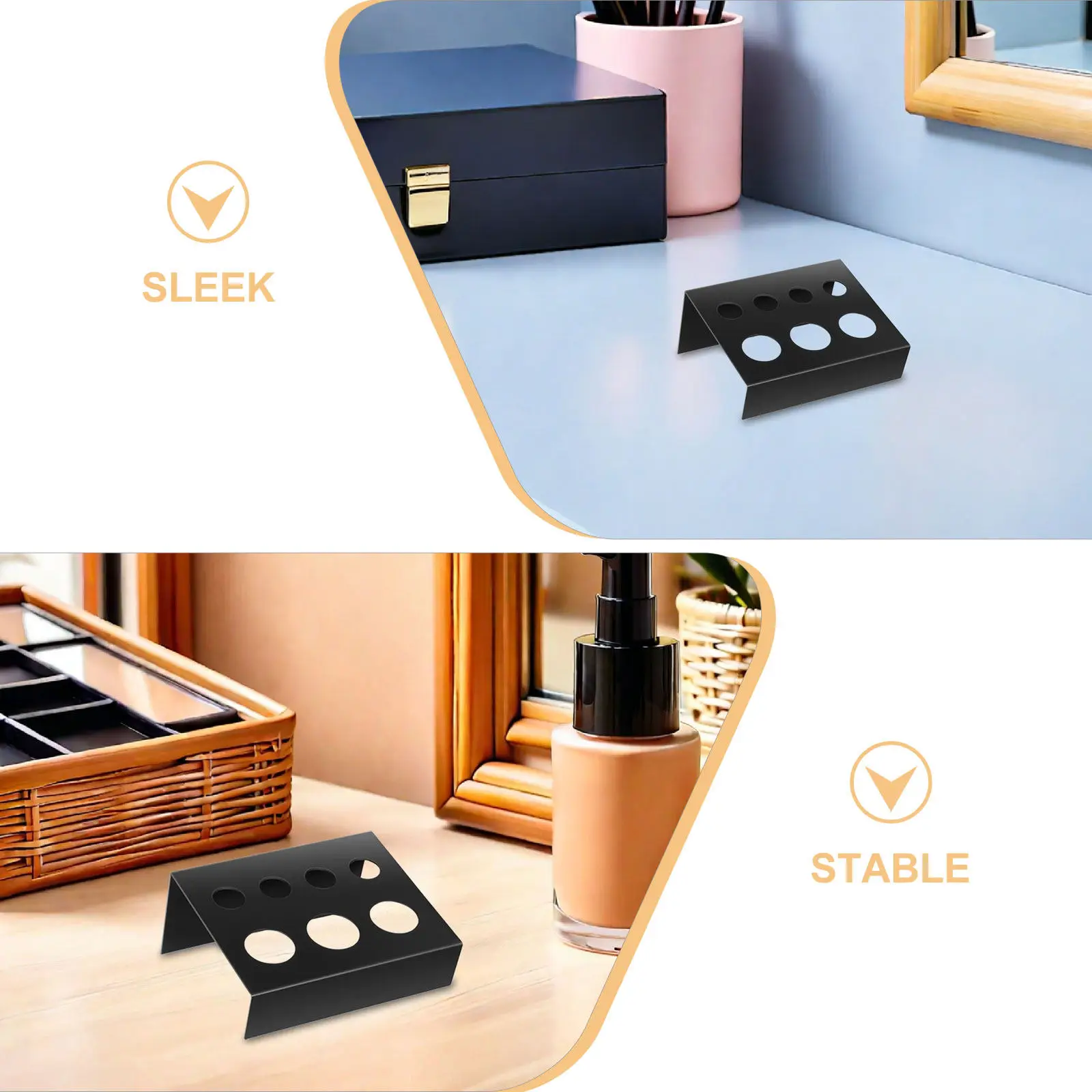 5Pcs Modern Iron Pigment Holder Display Rack 7-Slot Ink Cup Storage Stand for Tattoo Ink Mixing Organizer Portable Desktop Use