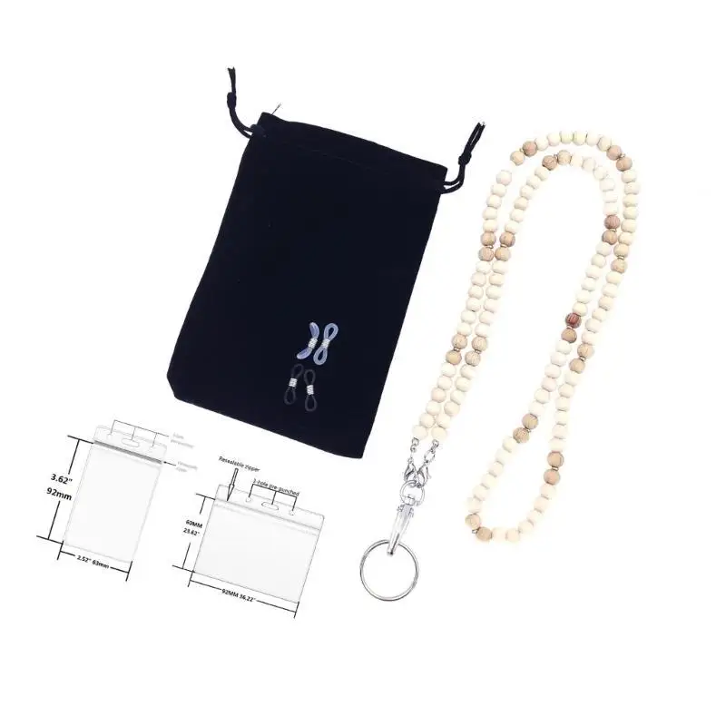 

Neck Lanyard Beads Lanyard Beautiful Neck Strap Card Holder for Students D2RC