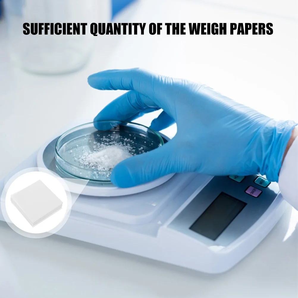 500 Pcs Laboratory Weighing Paper Square Sample Papers Experiment Samples Transfer Balance