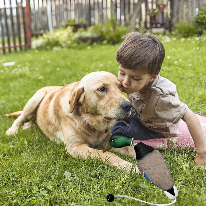 Imita il giocattolo del paraurti dell\'anatra morta per i cuccioli di addestramento del cane cani da caccia insegna al germano uccelli acquatici