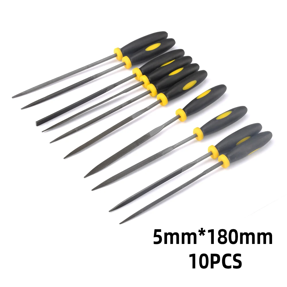 5/10Pcs 5*180mm Mini Metal Rasp Needle Files Set Wood Carving Tools for Steel Rasp Needle Filing Woodworking Hand File Tool