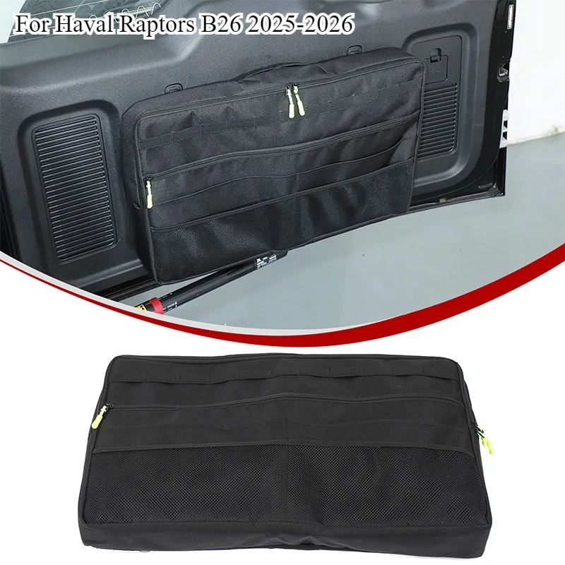

For Haval Raptors B26 2025-26 Oxford Cloth Black Car Tailgate Hanging Bag/storage Bag Tool Storage Bag Interior Car Accessories