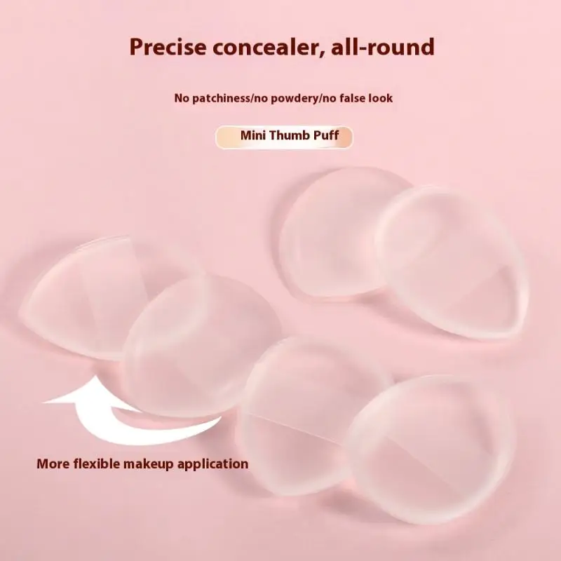 Esponja de maquiagem de silicone, 1 peça/6 peças, pó, corretivo facial, formato de gota de água, cosméticos, base de beleza, esponja de maquiagem