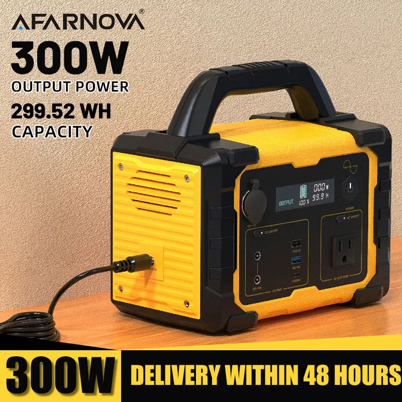 

Портативный уличный генератор мощностью 300 Вт с розетками переменного тока 120 В и USB-интерфейсом, подходит для кемпинга, пикника, автофургона, домашней экстренной помощи