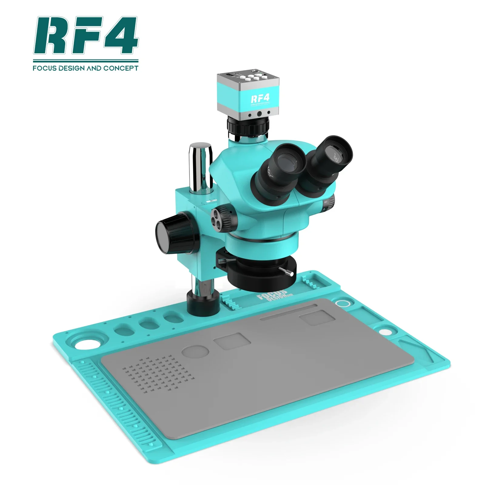 RF7050TVD2-2KC1 stereo trinocular zoom 2K FULL HD camera 7-50x microscopes Sculpture, jewelry, insects, surgery