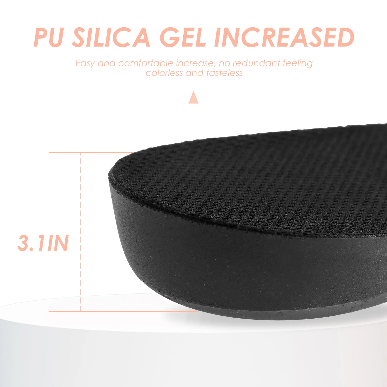 

Silicone Height Increase Insole Self-Adhesive Invisible Heel Pad For Foot Protection Breathable Sweat-Absorbing Shockproof