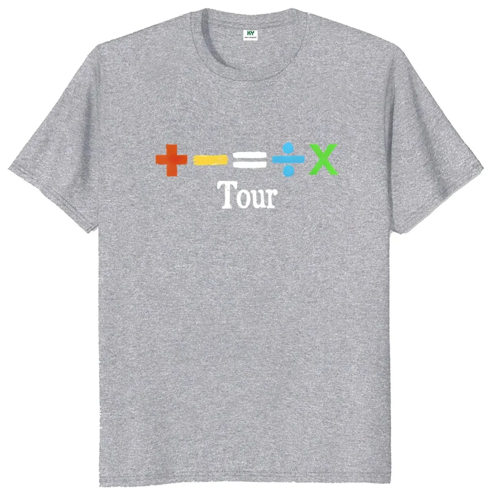 Mathematics Music Tour T Shirt 2023 Ed Sheeran Albums Fans Gift Tee Tops Casual Summer 100% Cotton T-shirt EU Size