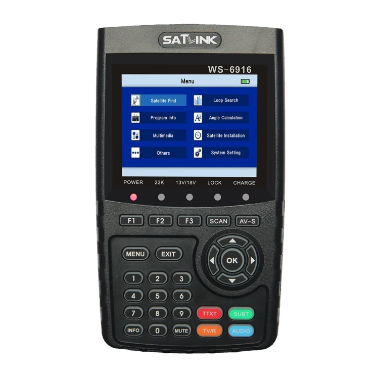 

Original Satlink WS6916 Satellite Finder Meter 3.5 inch TFT LCD Screen Digital Satellite Signal Finder Meter