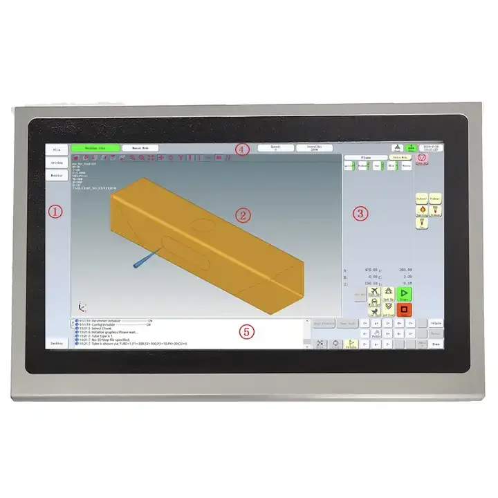 FANGLING Cnc Plasma Controller And Software F6400 Square Tube Without Groove 5 /4 Axis