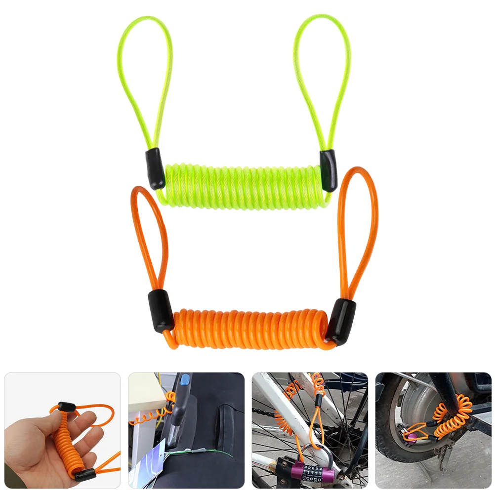 2 szt. Bardzo Długie Linki Zabezpieczające ze Stali Sprężynowej do Hamulców Tarczowych Motocykli, Wytrzymałe Blokady Kół z Powłoką PVC dla Zwiększonej Widoczności