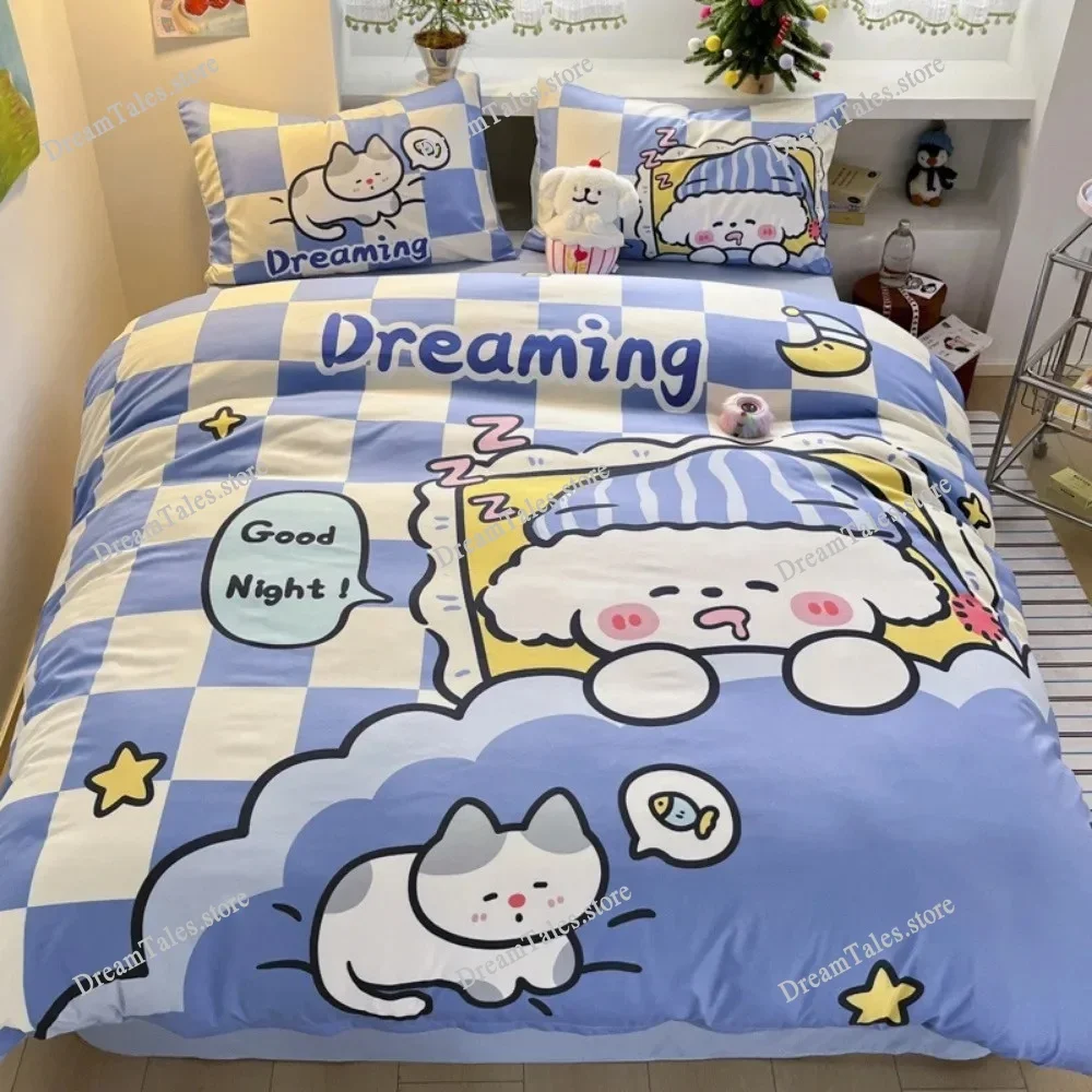 

CuteFrench Fries Burger Motif,Microfibre Bedding Sets, Children's Bed Decor for Teenagers Adult Cartoon Animal Duvet Cover