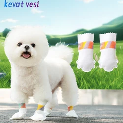 20Pcs/Bag Pet Shoes Waterproof Disposable Dog Shoes Covers Dustproof Non-slip Portable Outdoor Walking Dog Socks Pet Supplies