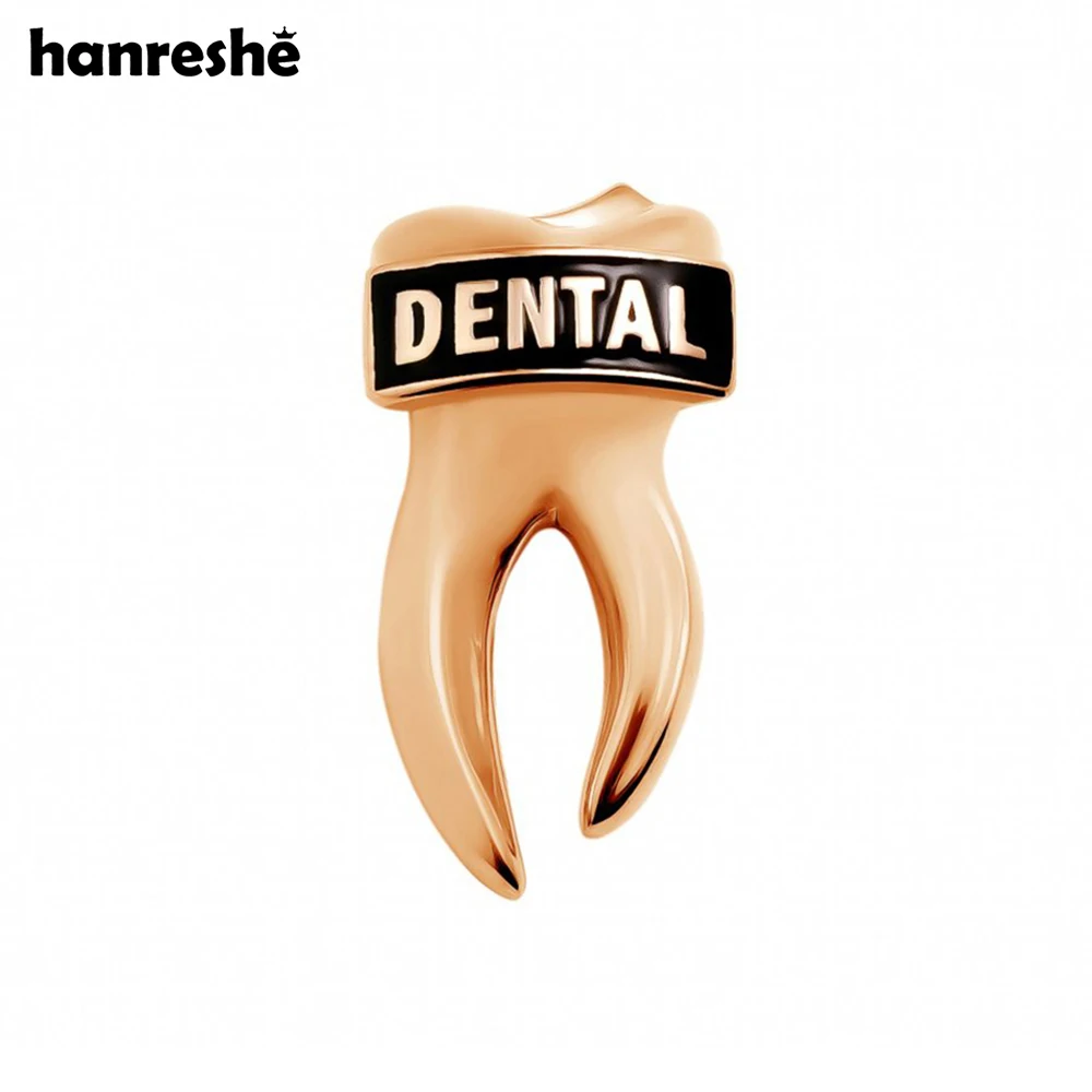 Hanreshe Fashion Dental Tooth Brooch Pins Creative Dentist Medical Lapel Backpack Enamel Badge Jewelry Gift for Doctor Nurse