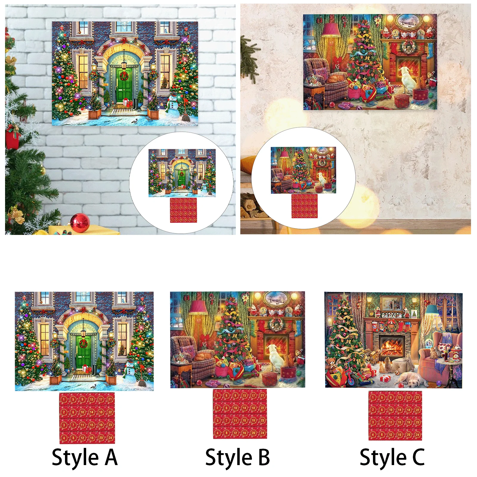 Adventskalender 2024 Kerstpuzzel 1008-delige puzzels Familiespel voor Thanksgiving voor kinderen Woondecoratie Kerstcadeau