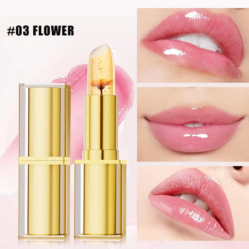 Color Changing Lipstick With Gold Flecks Moisturizing High Shine Fade Lip Line Lip Gloss Non Greasy Non-stick Hydrating Lip Balm