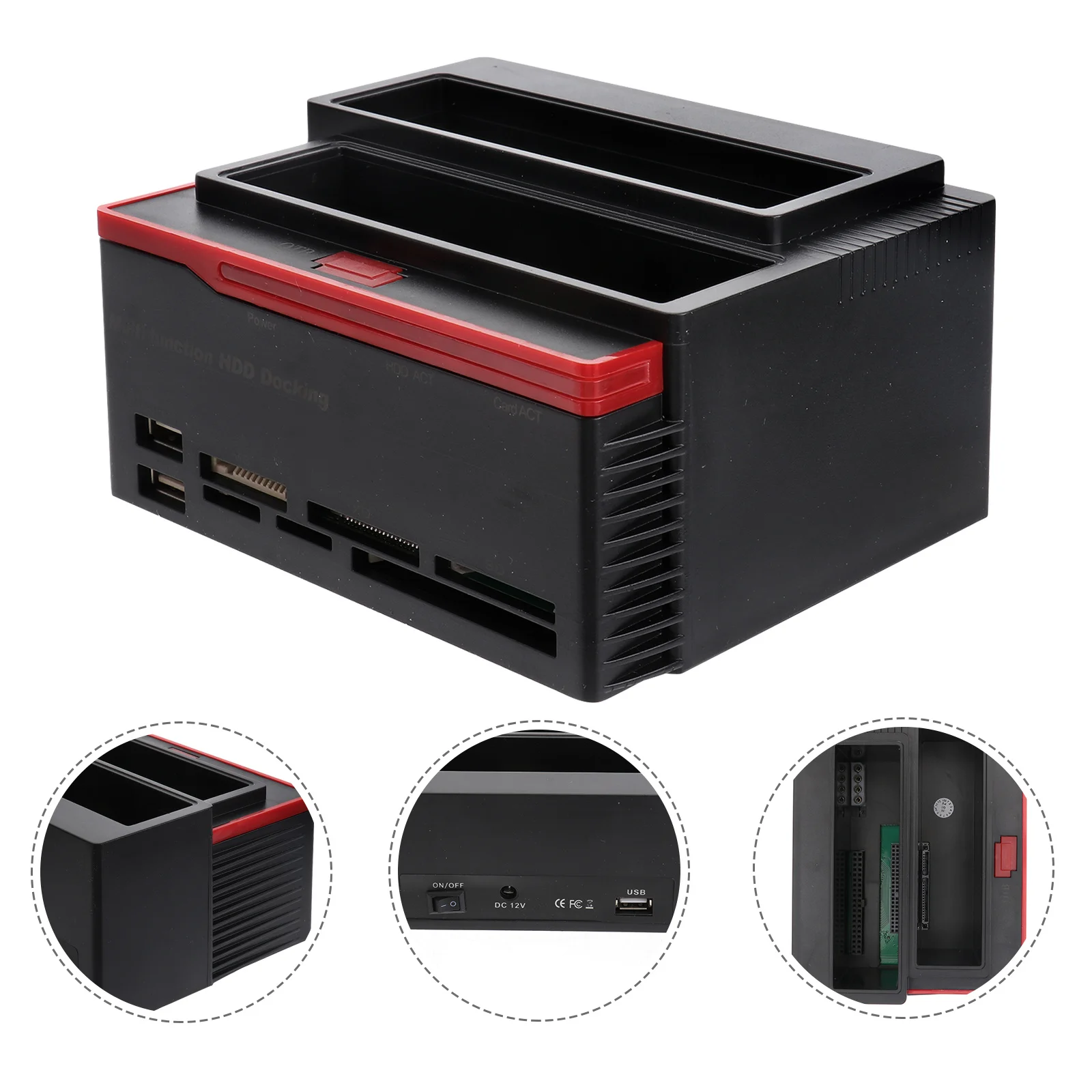 

Two Position Hard Drive Docking Station Dual Bay External Enclosure Compatible 2.5 3.5 Inch 3TB X2 Includes USB 2.0