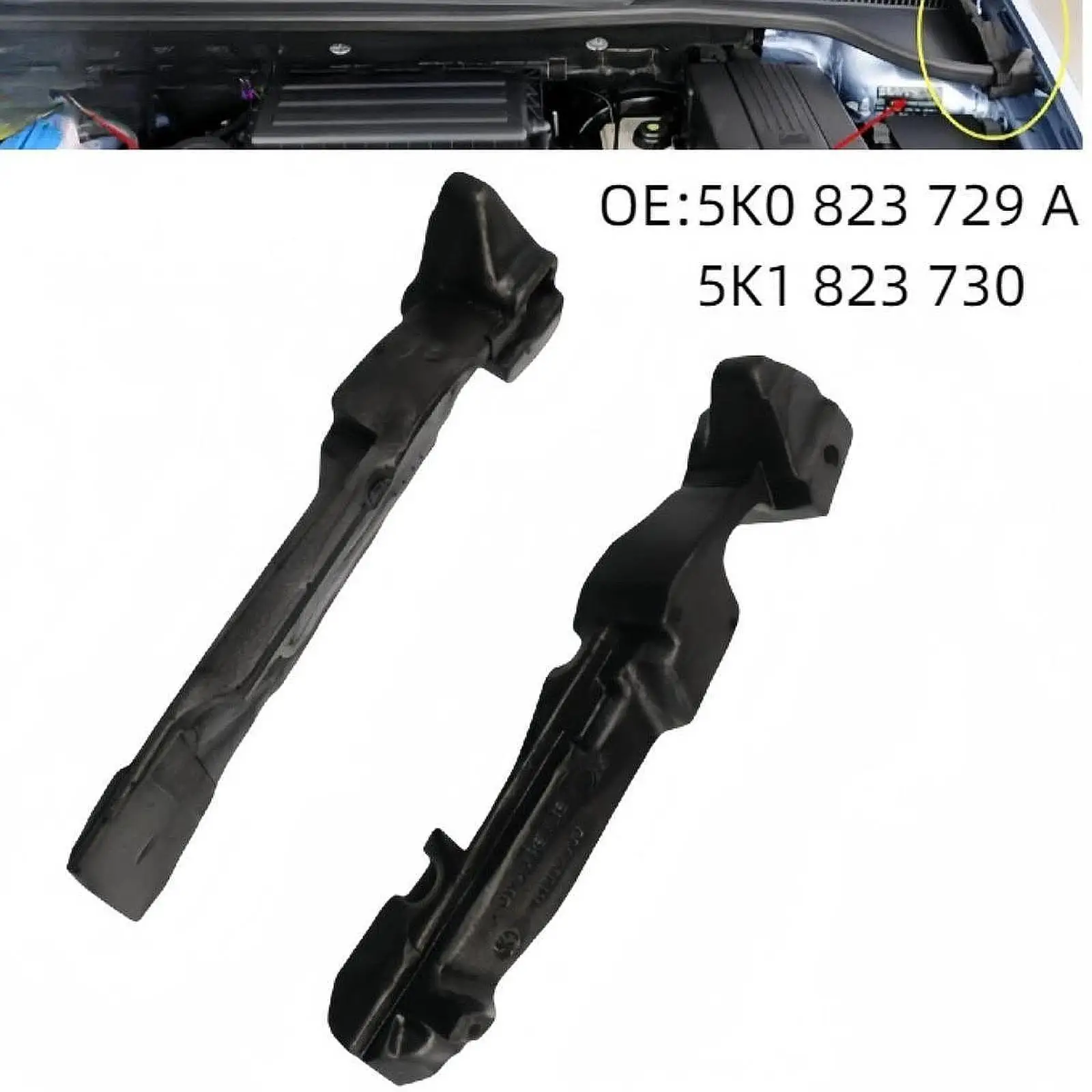 Enchimento de vedação de capô de espuma, substituição de almofada absorvente de som de motor de alto desempenho para volkswagen golf 6 mk6