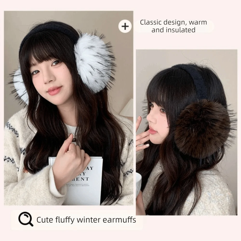 Mode oreille bouchon Imitation fourrure en peluche cache-oreilles pliant épaissir hiver cache-oreilles oreillette garder plus chaud pliable oreille couverture étudiant