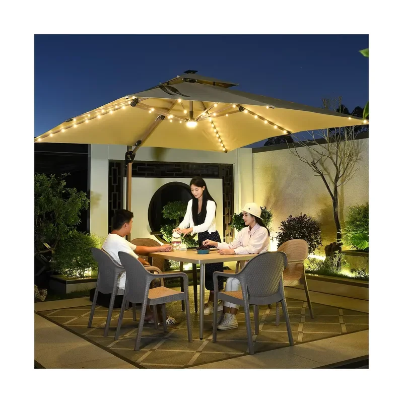 [280 Grams Canopy Polyester]Outdoor Parasol High Quality UV 50+ Patio Umbrella for Garden/Hotel/Coffee