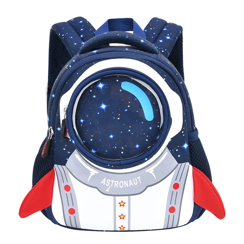 Zainetto 3D Rocket per bambini borsa per libri scolastici astronauti zaini impermeabili per bambini in cartone animato zainetto resistente all\'usura