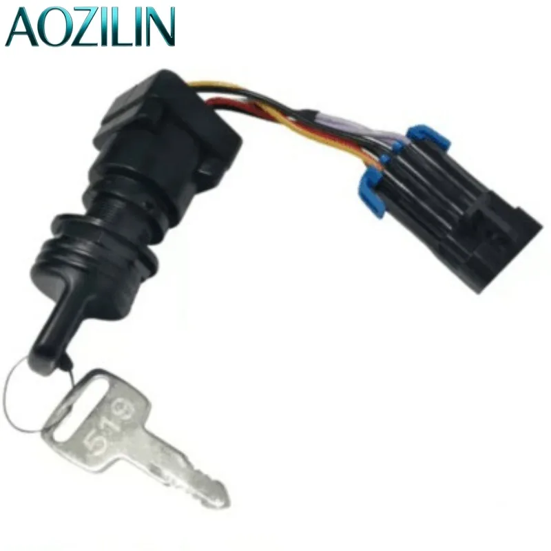 AOZILIN DTS Ignition Key Switch Assembly Marine Outboard Engine Replacement Kit 893353A03 Boat Control Parts