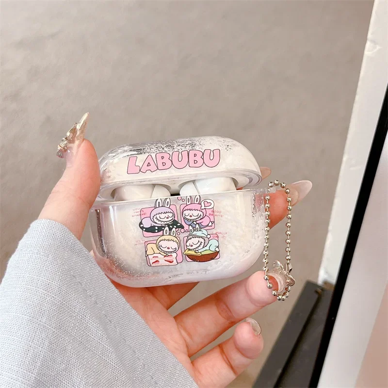 Чехол с струящимся песком и мультяшным эльфом для AirPods Pro2 Airpod Pro 1, 2, 3, 4, Bluetooth-наушники, зарядное устройство, защитный чехол для наушников
