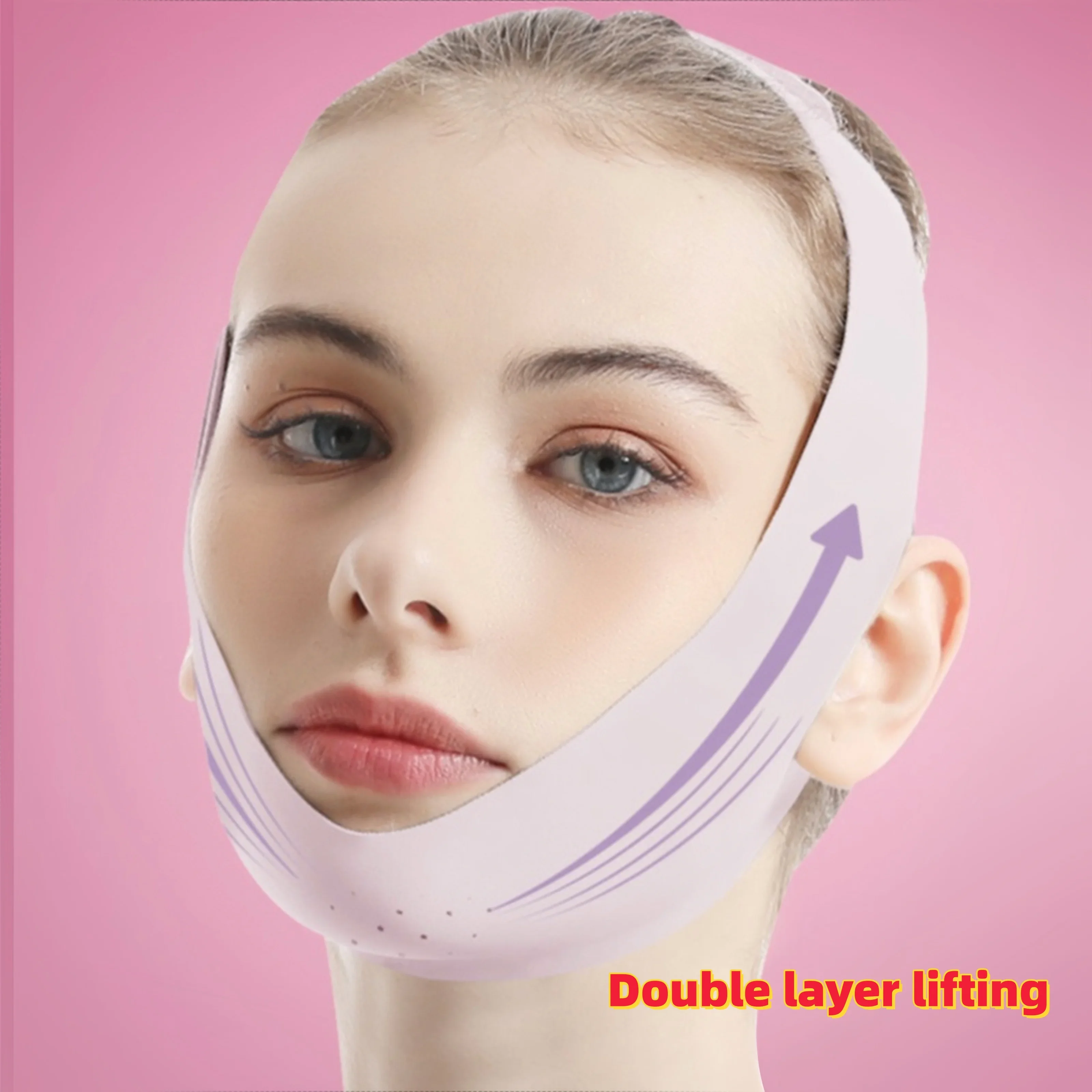 顎と頬の痩身バンド Vシェイパー Vラインリフティングマスク フェイスリフティング アンチリンクルストラップバンド スリーピングマスク 美容健康