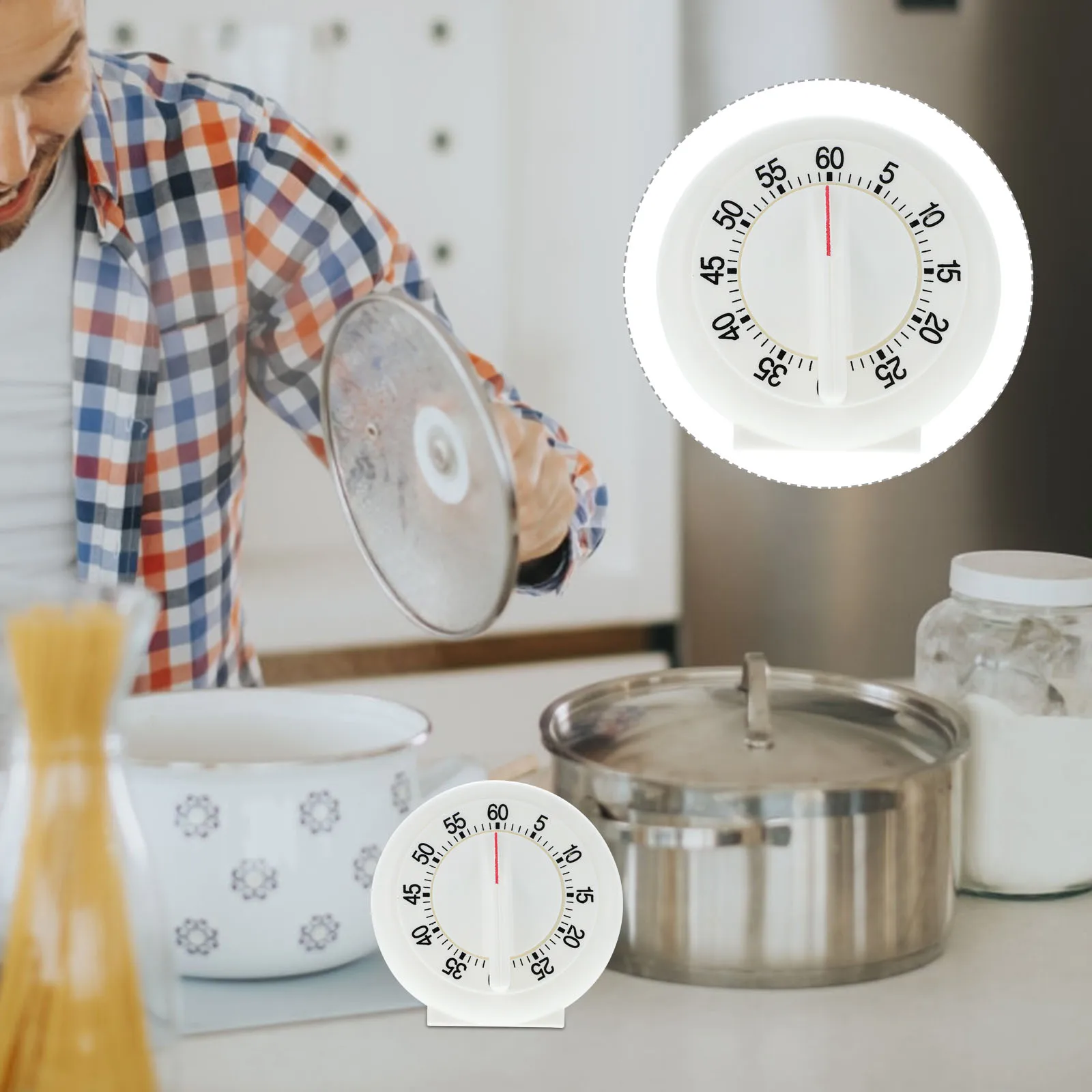 

Egg Timer Kitchen Cooking Timer 1 Hour Manual Loud Voice Countdown Clock for Baking Steaming Kitchen Gadgets