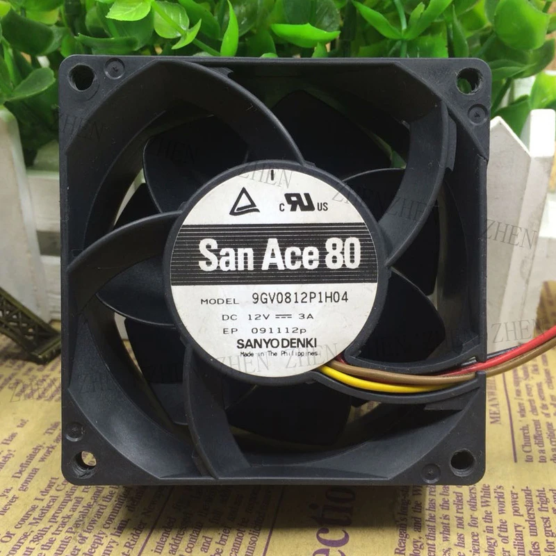 S New 9GV0812P1H04 DC12V 3A 4-Wire for PWM Server Cooling Fan For Sanyo