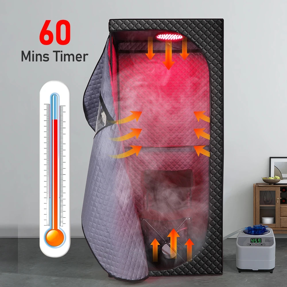 Factory Household Foldable Full-body Portable Sauna Wholesale Room Steam Sauna Tent 660nm 850nm Near Infrared Sauna Box